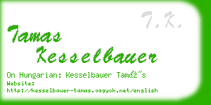 tamas kesselbauer business card